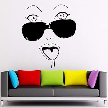 Wwyjn Wall Sticker Removable Hot Sexy Girls Glasses Cool