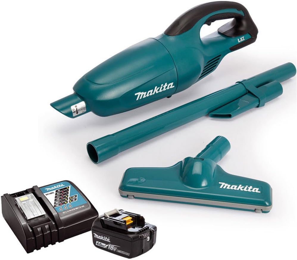 Makita DCL180Z Cordless 18V Liion Vacuum Cleaner Body with 1 x 4.0Ah Battery & Charger Amazon