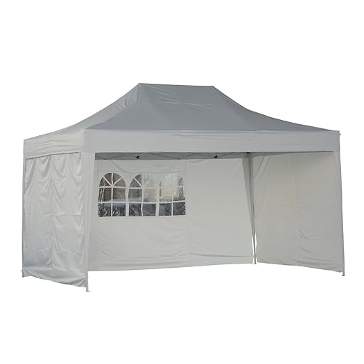 HOMCOM Outsunny® Faltpavillon Pavillon Faltzelt Partyzelt Gartenzelt 3x4,5m Weiß