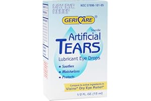GeriCare Artificial Lubricating Tears, Soothing Eye Hydration Drops - Long Lasting Eye Lubricant Formula, 0.5 fl oz Bottle (15ml) (Pack of 1)