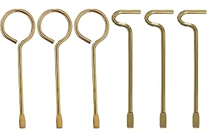 ALICO Interior Door Key for Bathroom Bedroom, Emergency Door Locked Key Pin for Knobs or Levers - Set of 6