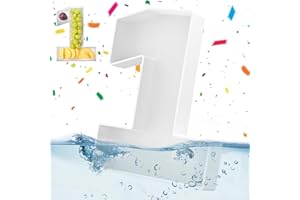 CARDOBIR 10.7" Acrylic Number Charcuterie Box,Fillable Numbers For Charcuterie,Number Trays for Food,Decorative Number Boxes, Number Shaped Form Tray for Party Decorative Birthday Anniversaries,1 white