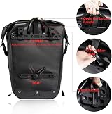 Rhinowalk 27L Waterproof Bike Pannier Bag with Shoulder Strap Green view 5