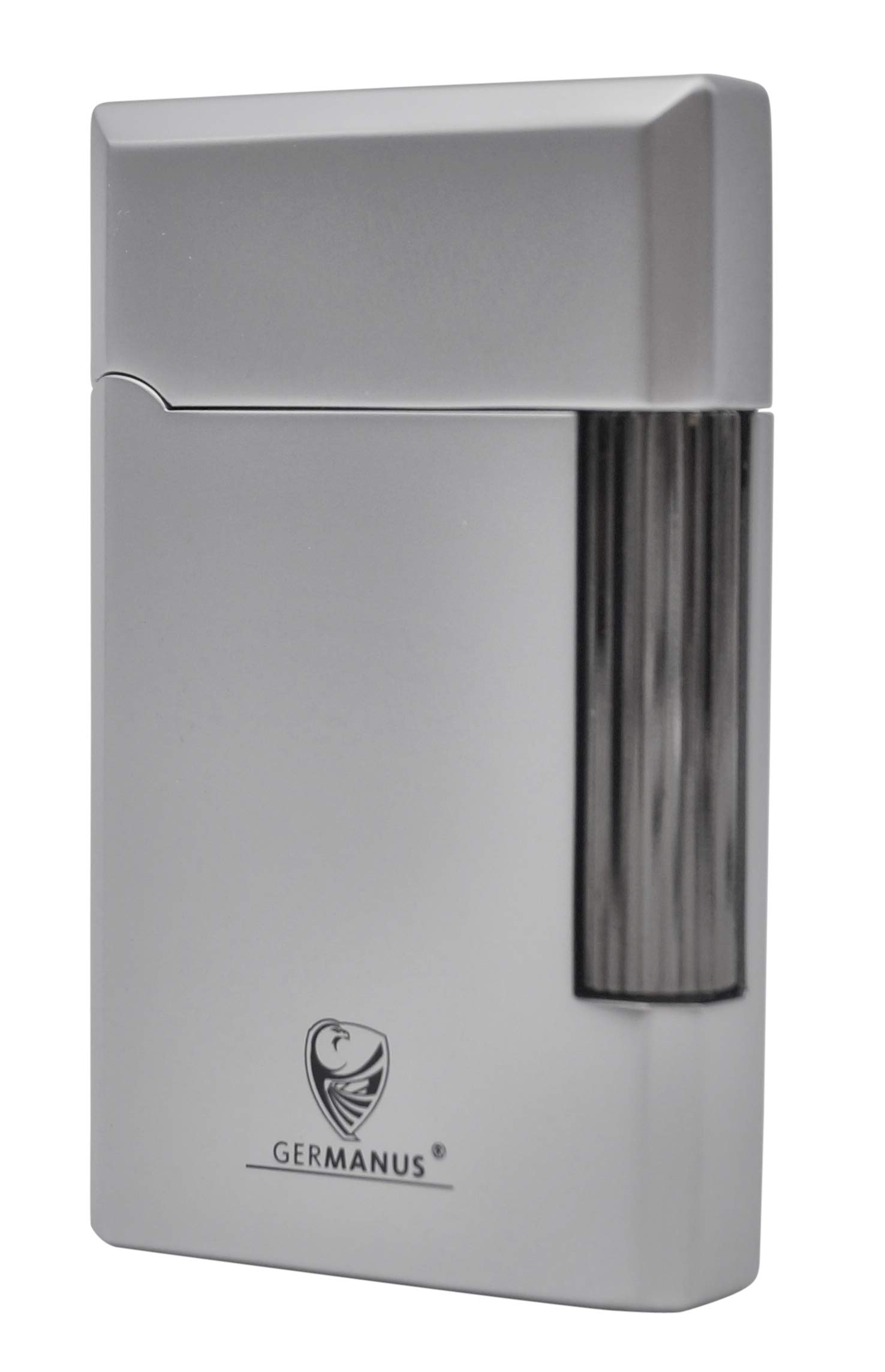 GERMANUS Lighter, solid metal, silver, the robust