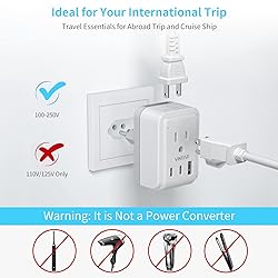 European Travel Plug Adapter Kit, VINTAR
