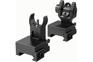 Marmot Flip Up Sight Full Metal Iron Sight & Fiber Flip Up Sights CQB & Precise Mode Gun Sights Rifle Sights
