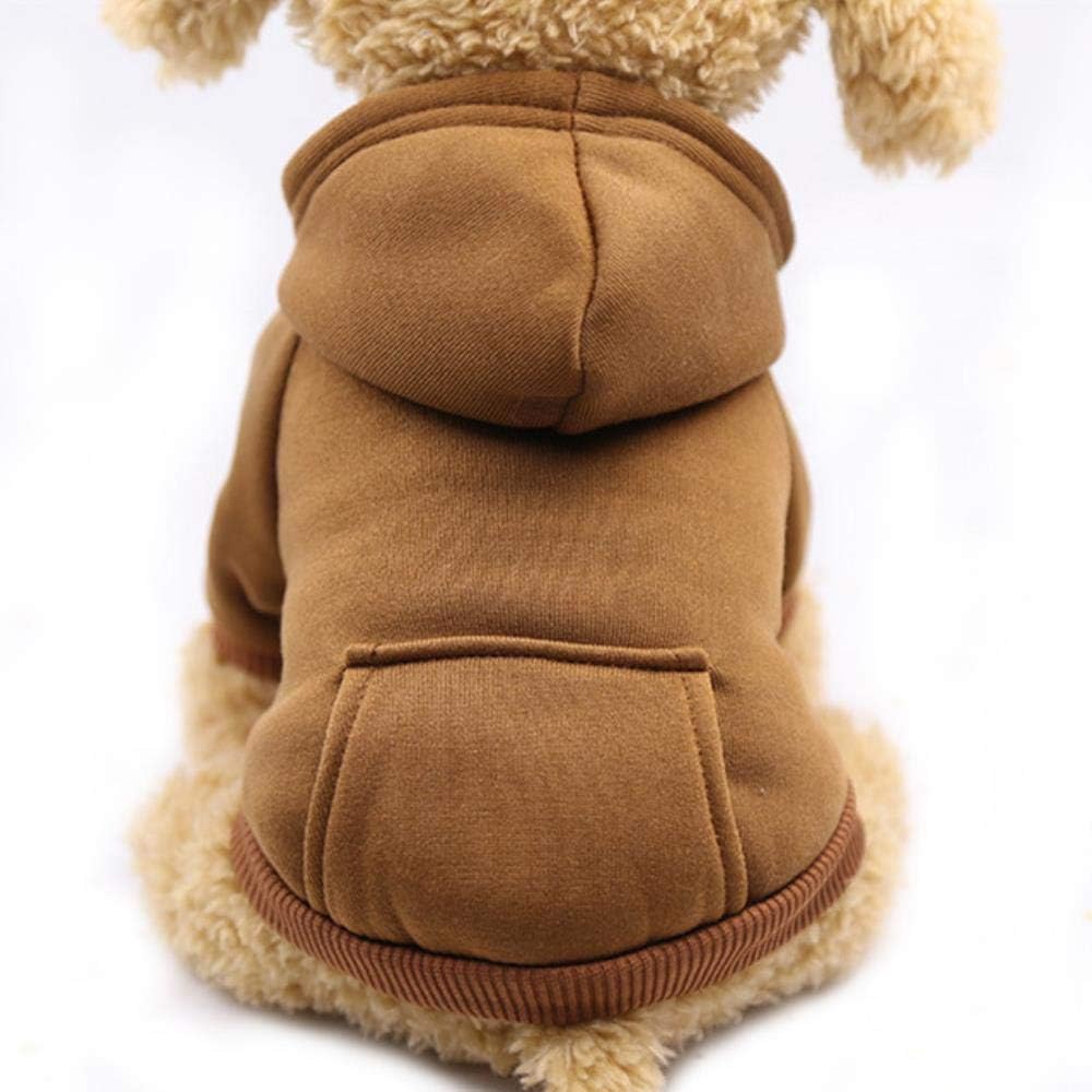 Warm Pet Clothes For Cats Clothing Autumn Winter Clothing for Cats Coat Puppy Outfit Cats Clothes for Cat Hoodies,Coffee,L