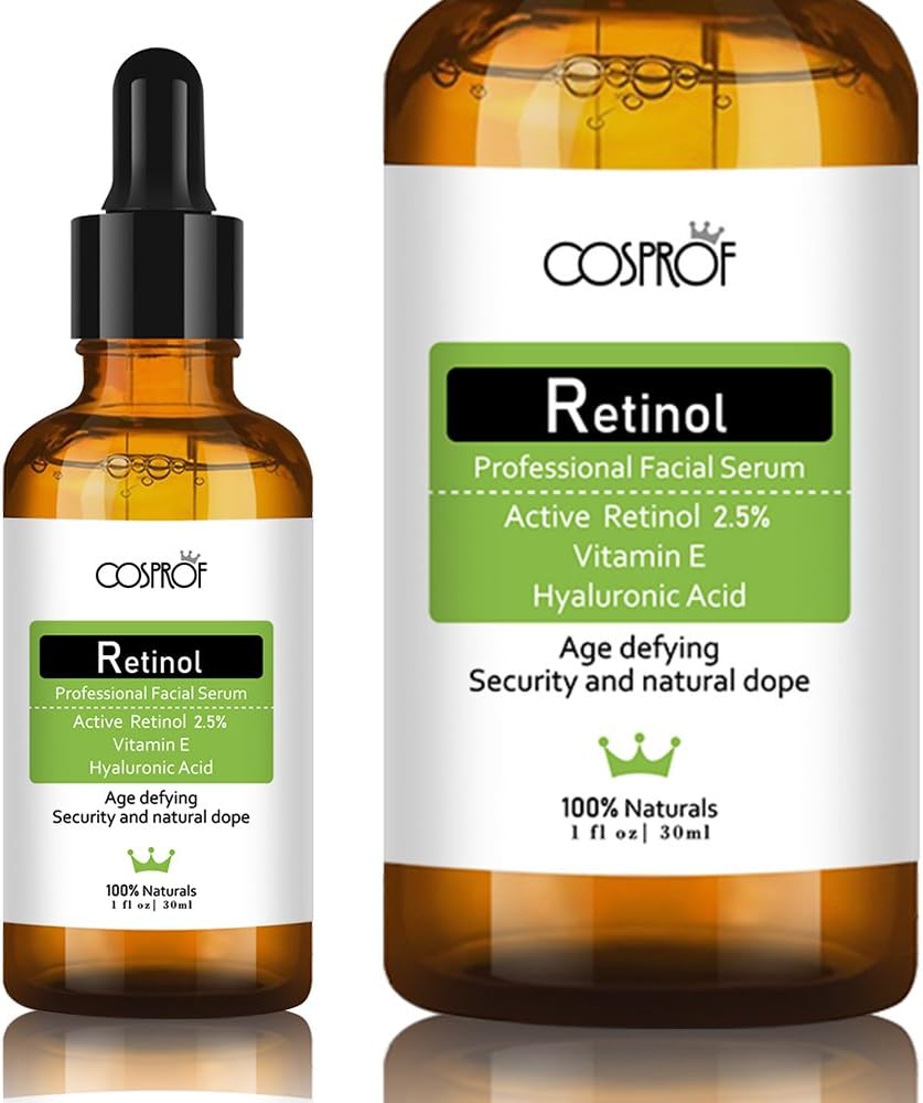 Cosprof Anti Aging Vitamin C Facial Serum for Whitening and Brightening, Anti Wrinkle Serum for Face 1oz (Retinol)
