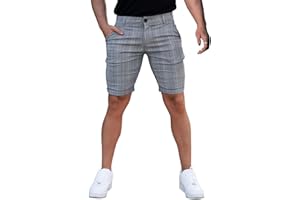 GINGTTO Mens Slim Fit Shorts 9" Inseam Stretch Chino Short Pants