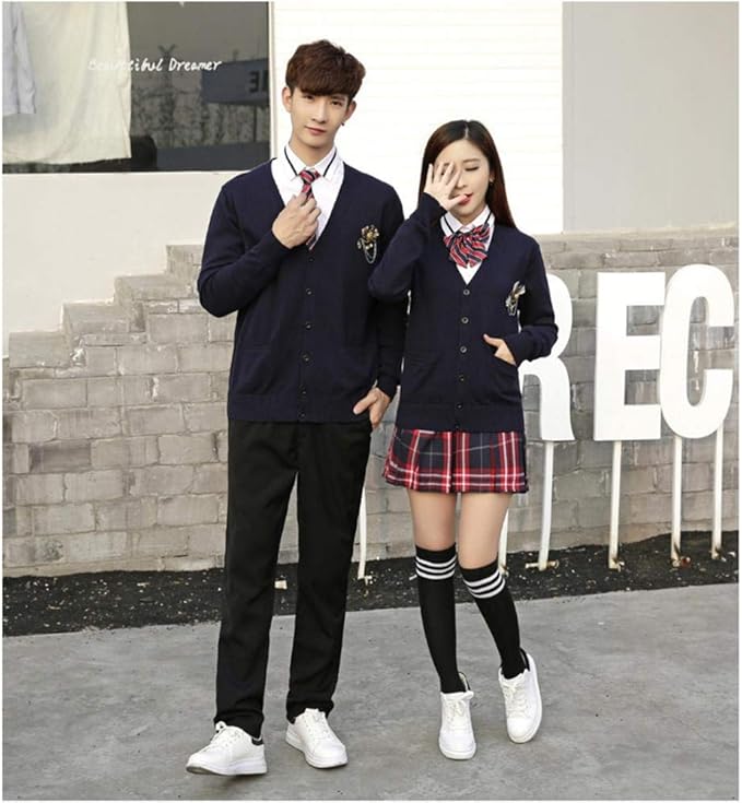 Amazon Co Jp Dreamys 学生服 Jk服 ４点セット 男子 女子高制服 スクール 仮装 コスチューム Jkコスプレ クラスの服 春秋冬用 學院風 イギリス風 高校制服 発表会 卒服入学式 卒業式 服 ファッション小物