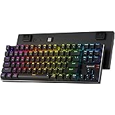 Redragon K660 (K556 TKL) PRO Wireless RGB Gaming Keyboard, 80% 87 Keys BT/2.4Ghz Tri-Mode Aluminum Mechanical Keyboard w/Mac
