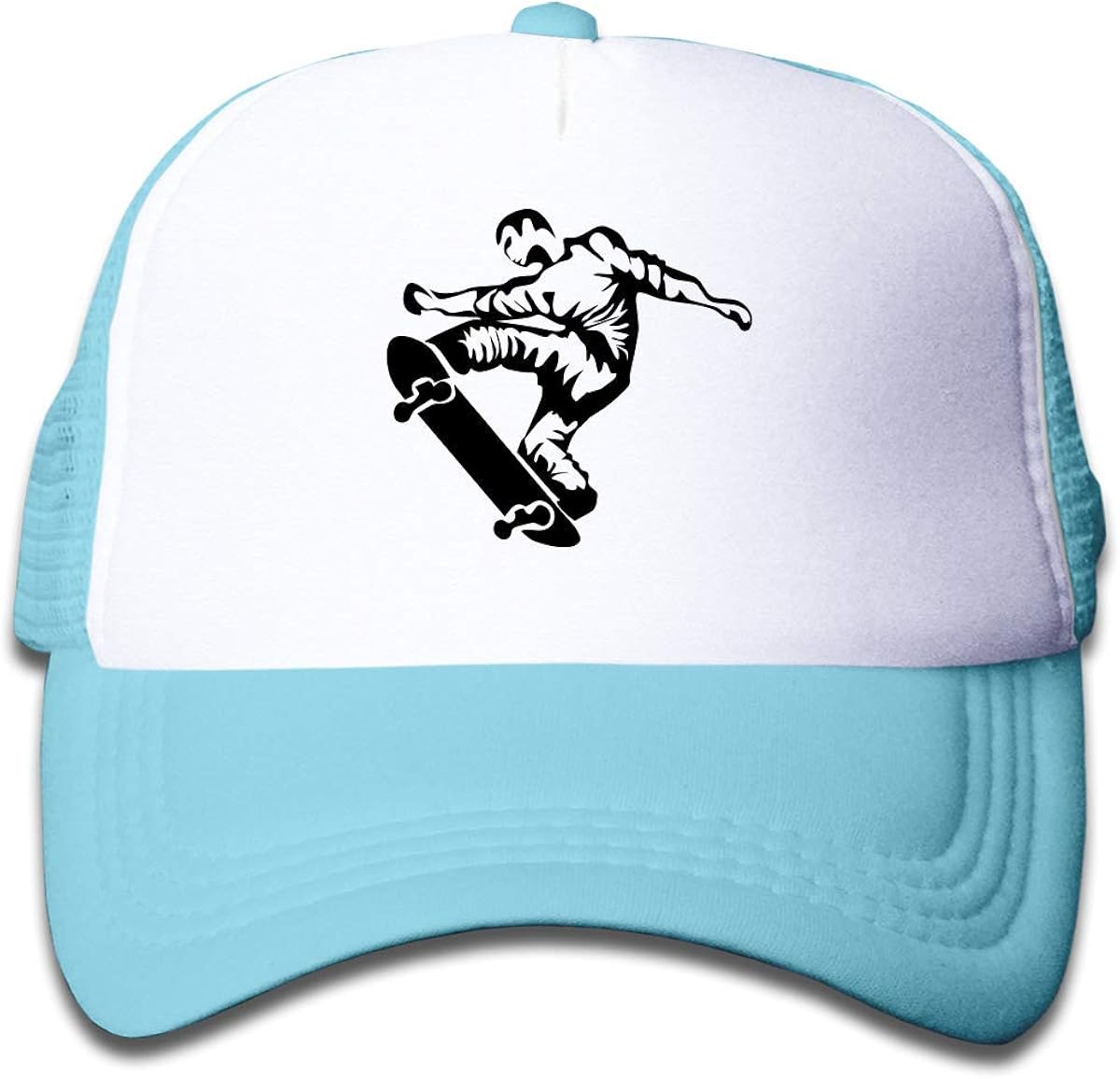 Skateboard Skater on Boys and Girls Trucker Hat, Youth Toddler Mesh