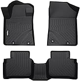 Wailtnb-Floor Mats Custom for Nissan Altima 2014-2018 All Weather Protection TPE Waterproof Non-Slip Durable Floor Liners Fits Front& 2nd Row Full Set Car Mats Altima Black Accessories