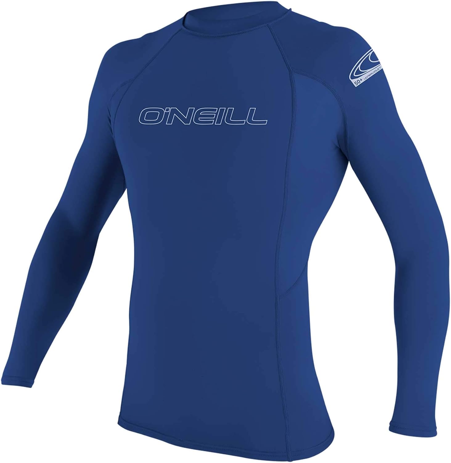O'Neill Men's Basic Skins UPF 50+ Long Sleeve Rash Guard, Pacific, L: Clothing