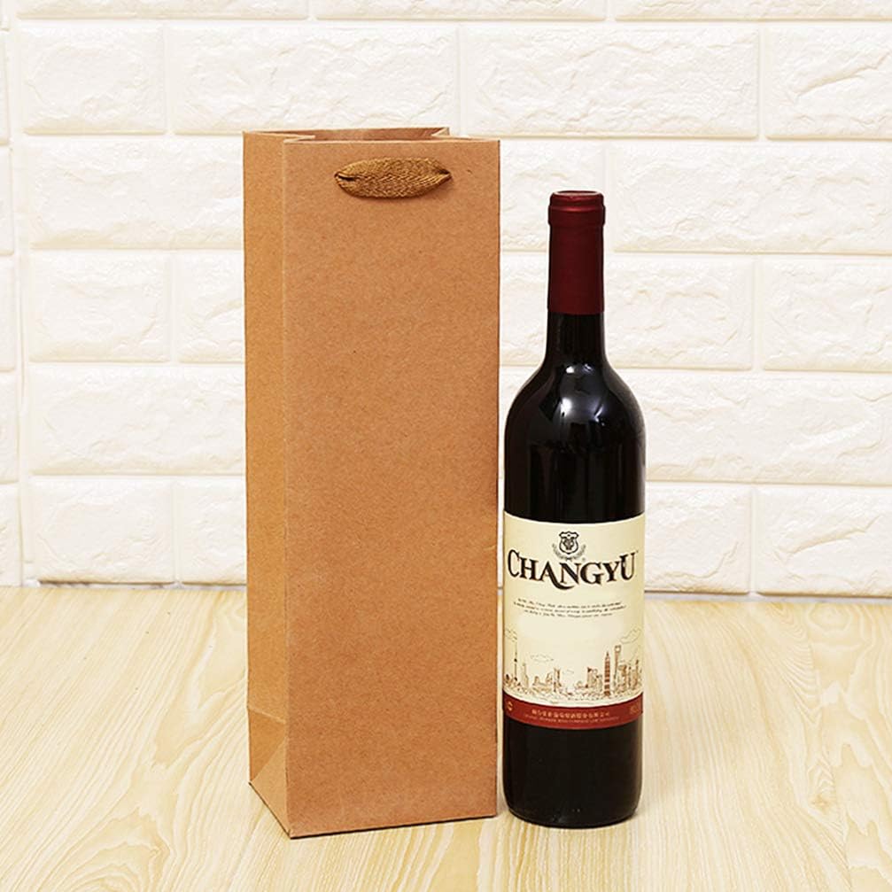 VORCOOL Pack of 24 Kraft Paper Wine Bags for Wine Bottles and Spirits Whisky (Simple Container 11 x 9 x 35 cm) - Image 3
