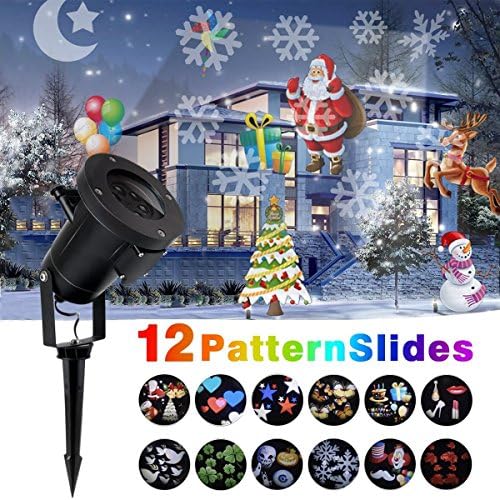 YaphteS Christmas Led Projector Lights for Outdoor or Indoor Holiday Party Decorations Romantic Snowflake Laser Light Projector