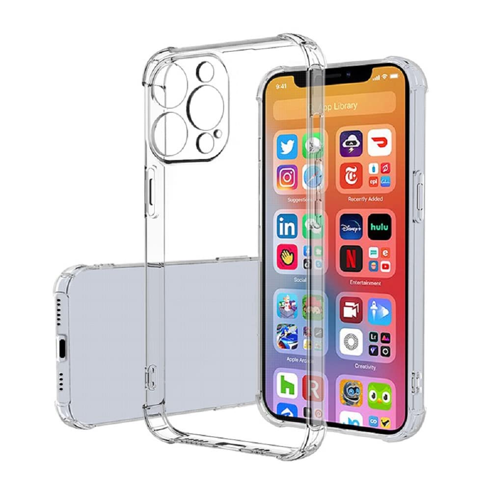 Case Compatible with iPhone 12 Pro Max - Crystal Clear Soft TPU Silicone Case Cover, Shockproof Anti-Scratch Protective Phone Cover with Reinforced Corner Bumpers