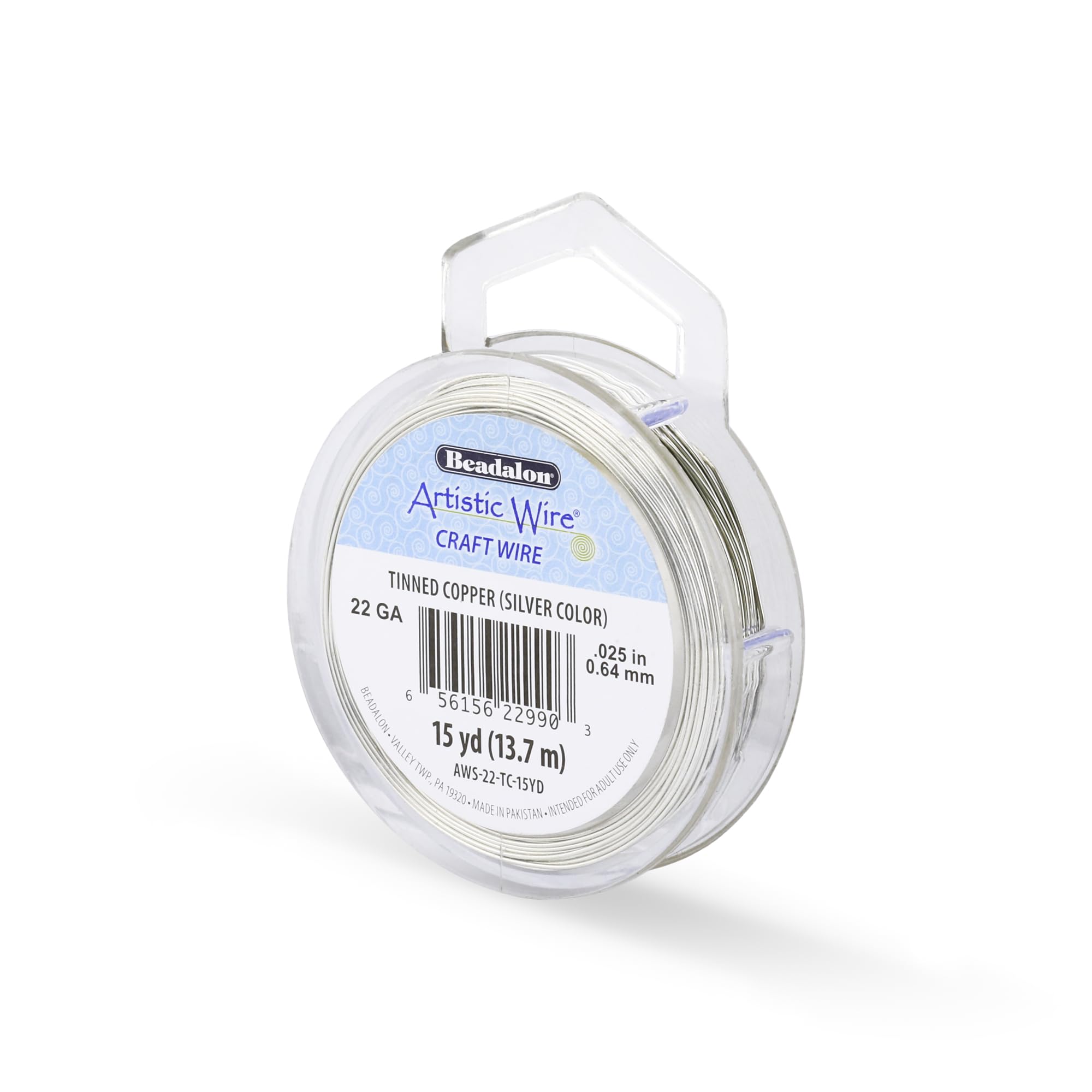 Beadalon 15-Yards Artistic 22-Gauge Tinned Wire, Copper