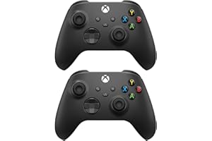 Microsoft Xbox Core Wireless Controller 2-Pack Bundle – Carbon Black – Xbox Series X|S, Xbox One, and Windows Devices