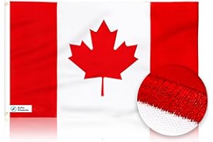 ByFloProducts Premium Canada Flag - Canadian Flags 3x5 Feet Outdoor Heavy Duty - Durable Nylon, Embroidered Maple Leaf, Quadr