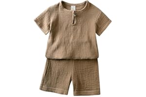 Yabijiojio Toddler Baby Boy Clothes Set Cotton Linen Summer Outfits Short Sleeve T-Shirt Shorts Set 2Pcs Boy Clothes Outfits