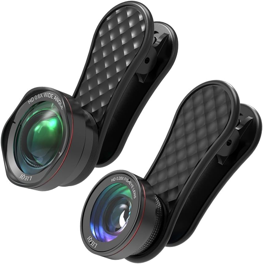 LIEQI Camera Lens Kit 3 in 1 (0.6x Super Wide Angle + 15x Macro Lens+180° fisheye lens) Clip on Phone Lens for iPhonex,iphone 8, 7 Plus / 7 / 6s Plus / 6s/ Samsung Mobile Phones and Tablets