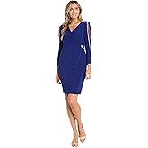 R&M Richards Womens Radiant Allure Wrap Dress