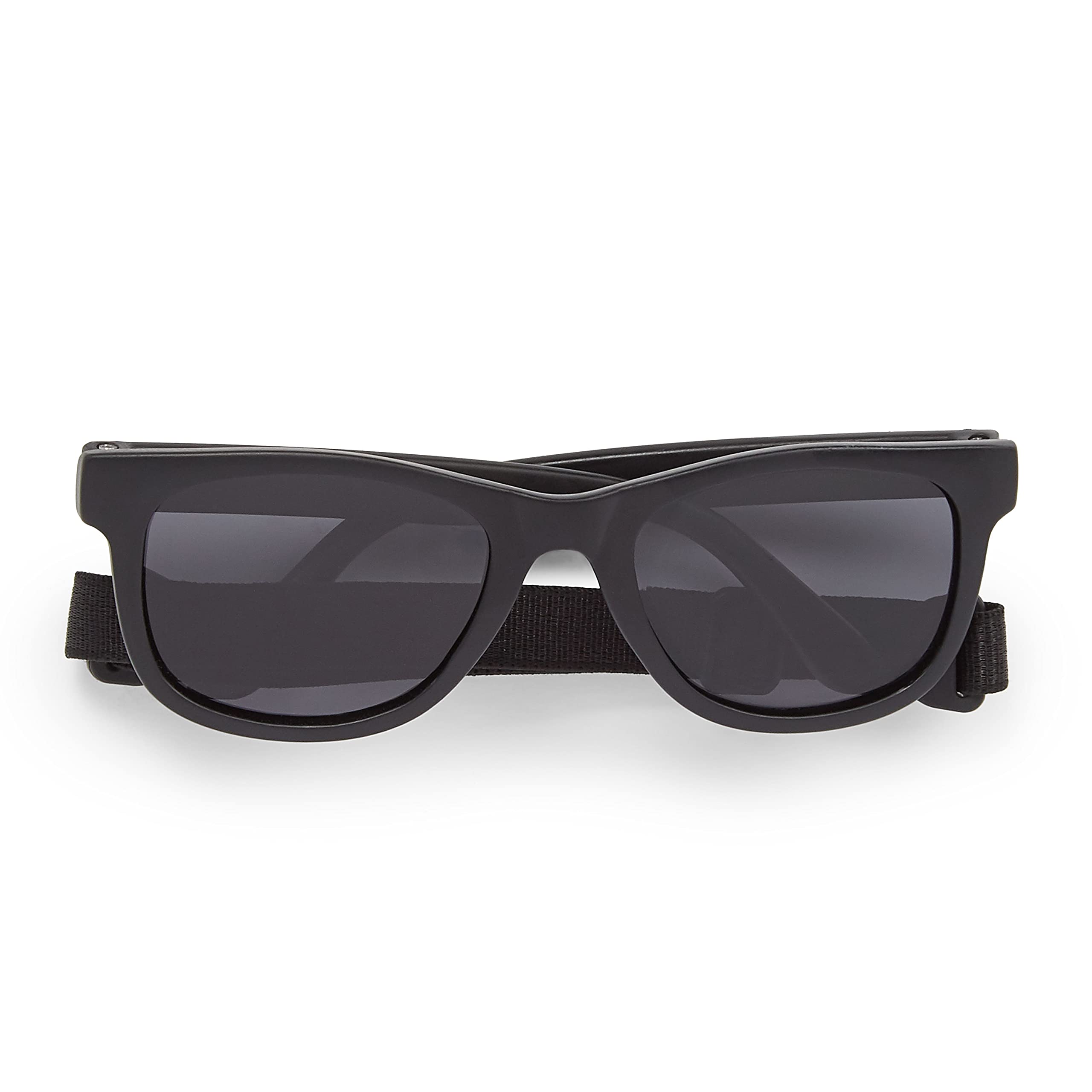 Original Dooky Santorini Black Sunglasses for Children, Baby Protection (Sunglasses for Toddlers and Babies, UV-A & UV-B Protection, Shatterproof Lens with Adjustable & Removable Strap), Black