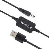 baolongking USB to 12V Step Up Converter Cable DC 5V to 5.5x2.1mm 12V Adapter view 1