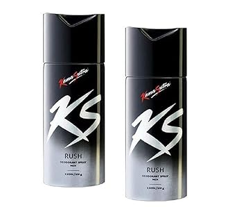 Kama Sutra Rush Deodorant Body Spray for Men, 150 ml (Pack of 2)