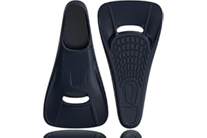 SEATHEWAY Swim Fins Adult Swim Training Fins for Pool Lap Swimming Comfortable Silicone Full Foot Pocket Travel Size Fins Short Blade Floating Flippers for Snorkeling Diving Swimming Adult Men Women