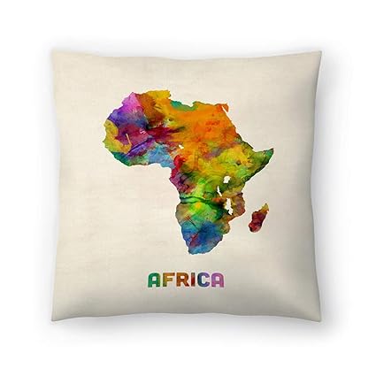 American Flat Africa Coloured Map Art Pause