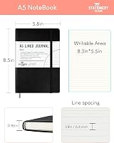 ISLAND A5 Lined Notebook Hardback 180 Pages 120gsm paw view 4