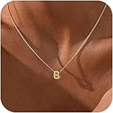 Hayopi Gold Bubble Letter Necklace for Women,14K Gold Plated Initial Letter Necklace Prendant Name Necklace Dainty Charm Necklace Initial Necklaces for Women Trendy Gold Jewelry Personalized Gifts
