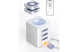 Ideerfit 42-Day Automatic Pill Dispenser – App & On-Device Setup by Family, LCD Display, Digital Lock, Sound & Light Alerts – Safe Medication Organizer Management for Seniors (3-Tray, White)