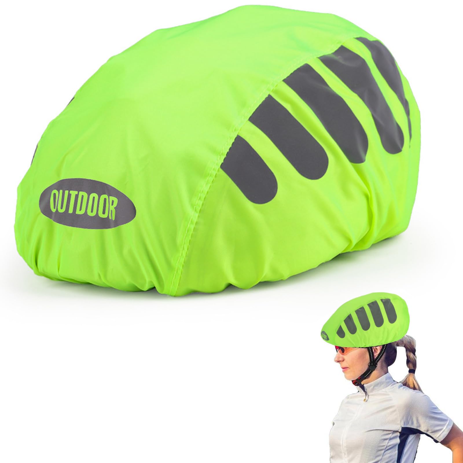 AOOGON 1 x Bicycle Helmet Rain Cover for Bicycle Helmet, Waterproof Helmet Cover with Reflective