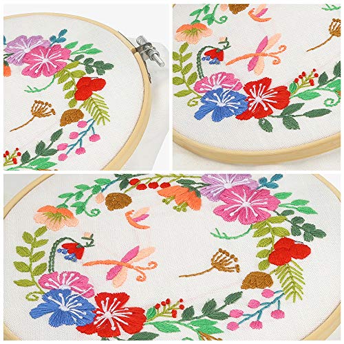 Caydo Full Range Embroidery Starter Kit with Pattern and Instructions