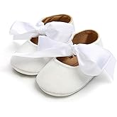 Baby Girls Mary Jane Flats Anti-Slip Rubber Sole Bow Toddler Princess Dress Shoes