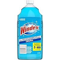 Windex Original Blue Glass, Window, and Mirror Cleaner Refill, Removes Fingerprints, Smudges, and Smears, Surface Cleaner Shi
