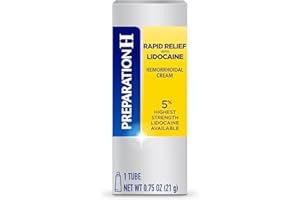 Preparation H Rapid Relief Hemorrhoid Cream with Lidocaine, Numbing Relief for Swelling, Pain, Burning and Itching - 0.75 Oz Tube