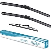 OEM Windshield Wiper Blades Replacement for Land Rover Range Rover Evoque 2012 2013 2014 2015 2016 2017 2018 2019, All Weather Original Factory Quality Front &amp; Rear Wipers Set 24"+21"+10" (Pack of 3)