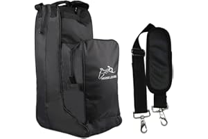 TerkCo Tall Boot and Helmet Bag Equestrian,Helmet Horse Riding Bag,Large Capacity Waterproof 3 in 1 Travel Bag,Waterproof English Bag Carry All(Only Bag)