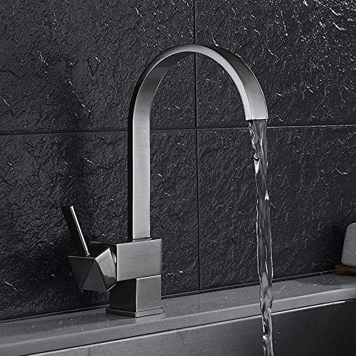Cucsaist Faucet kitchen faucet sink sink above counter basin hot and cold water faucet square flat tube can be rotated