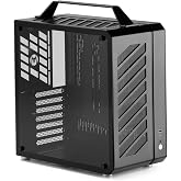 Mechanic Master C34 Ultra-Compact ATX PC Case with Handle Black | Full ATX in mini-ITX size. 240 AIO ready (SFX PSU rec.). RAM under 44mm. 5/7-slot switchable.162mm Air cooling.