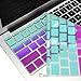 TOP CASE Faded Ombre Series Light Blue & Purple Silicone Keyboard Cover Skin Compatible with MacBook Air 11