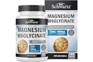 Magnesium Glycinate | Calm Magnesium for Sleep & Relaxation | Muscle, Bone & Joint Support | Maximum Absorption | Mag Bisglyc