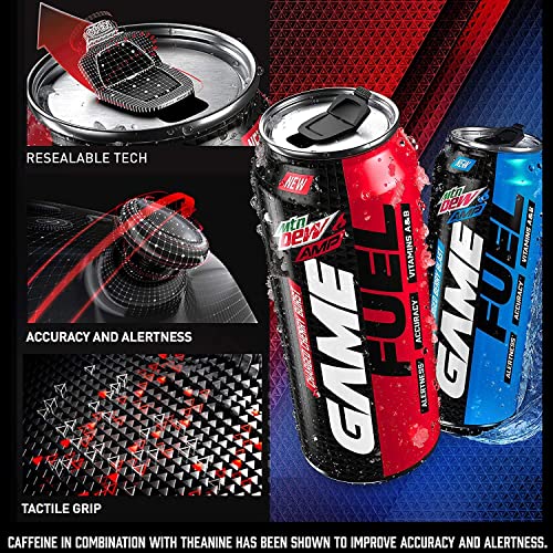 Mountain Dew Game Fuel, Charged Cherry Burst, 16 Fl Oz. Cans (12 Pack