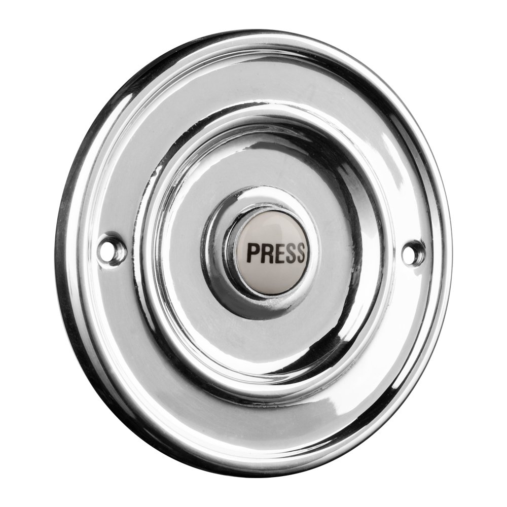 Polished Chrome 76mm Dia Bell Push with China Press