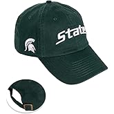 Desert Cactus Michigan State University Baseball Hat Spartans MSU Brimmed Embroidered Hats Cap Adjustable Cloth Strap Adult (Style E1) Green