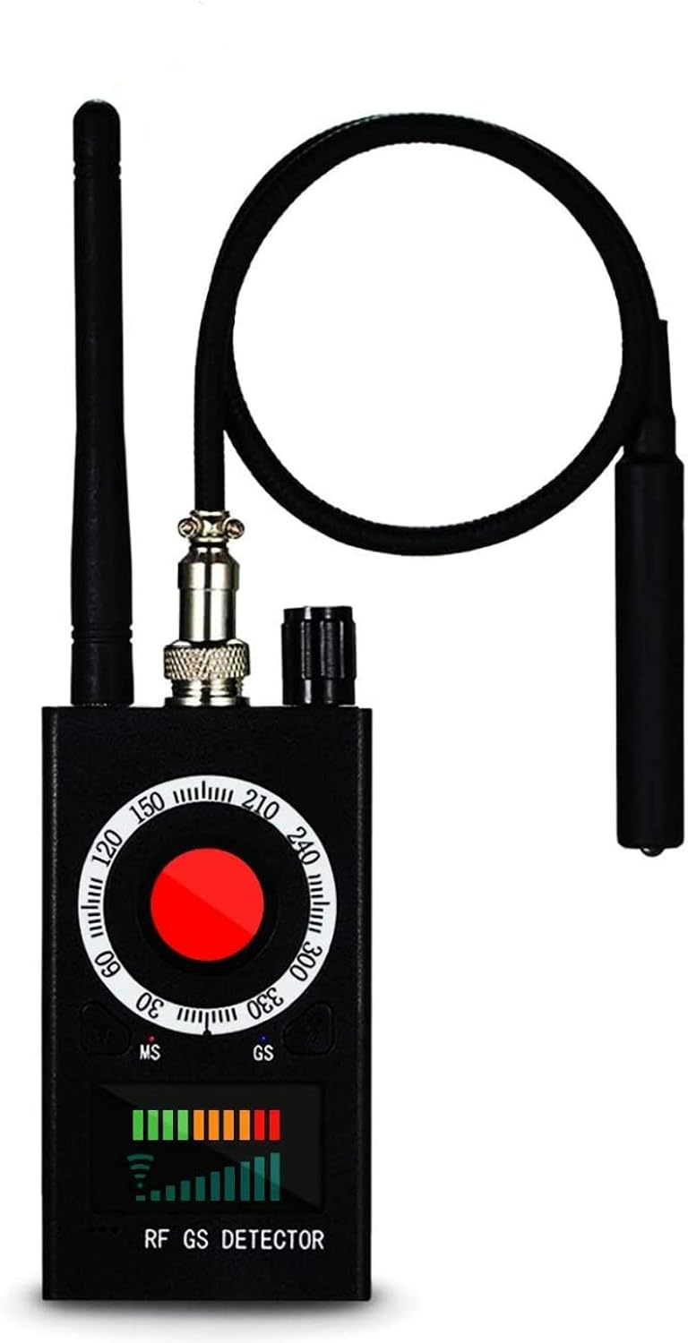 Anti Spy Detector, RF Detector, Camera Finder, Bug Detector, RF Signal Detector, Wireless Audio Bug Hidden Camera Detector Laser Lens GSM Finder Listening Device Finder Wireless Signal Alarm Audio Spy